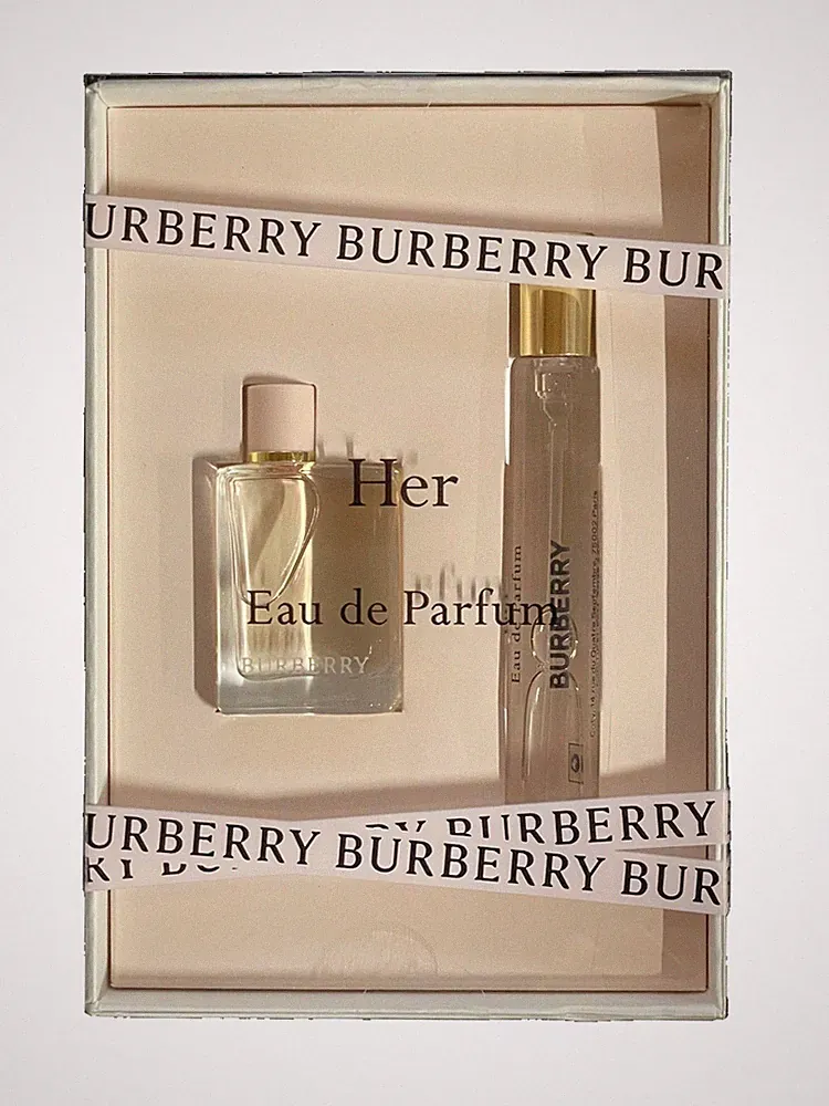BURBERRY HER 2 Piece SET Eau de Parfum Perfume EDP Travel 5ml & 7.5ml